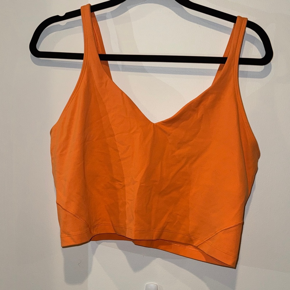 Lululemon Orange Cropped Tank Top
